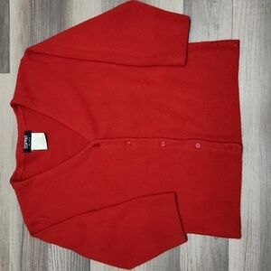 Esprit Vintage Red  button-down cardigan size Medium